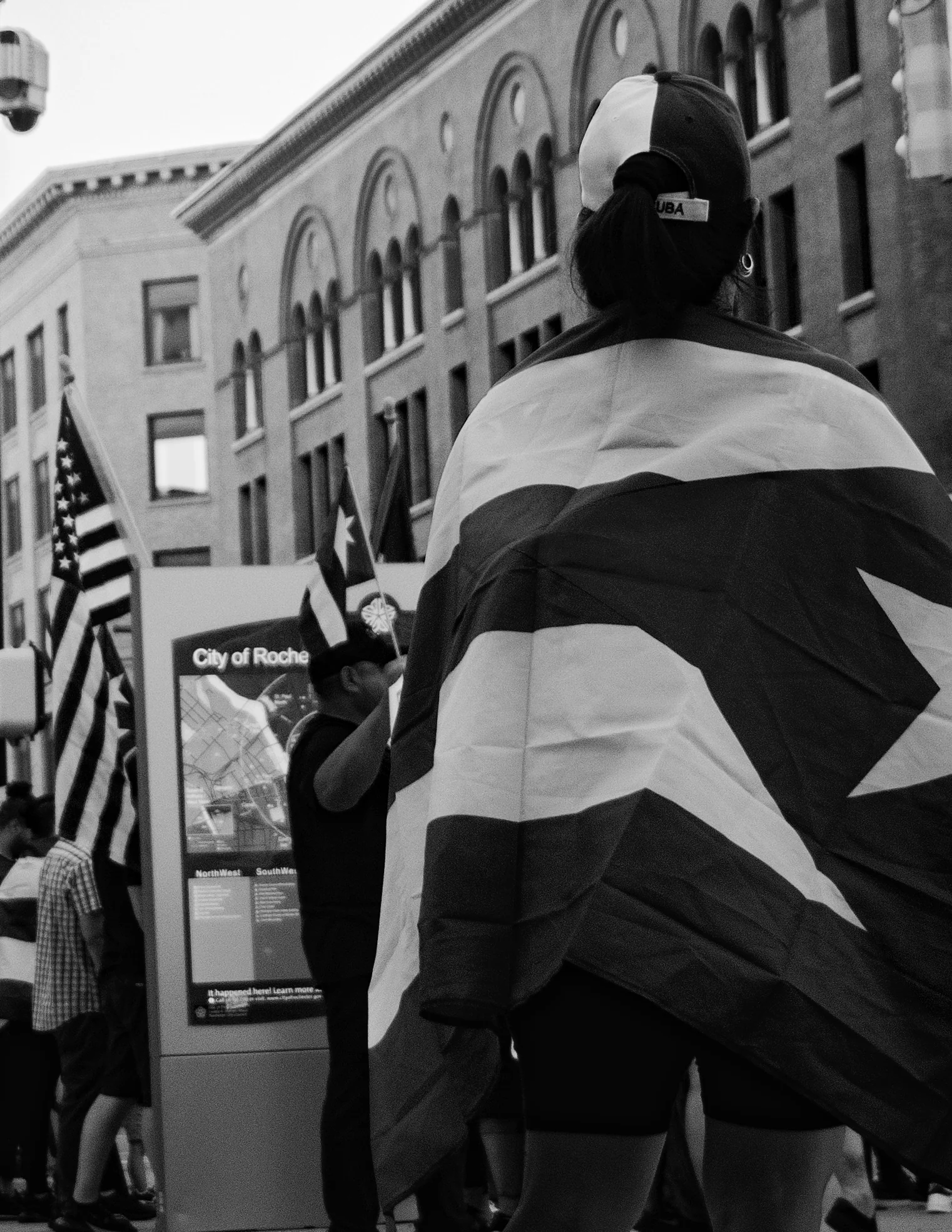 Cuba solidarity protest, upstate New York