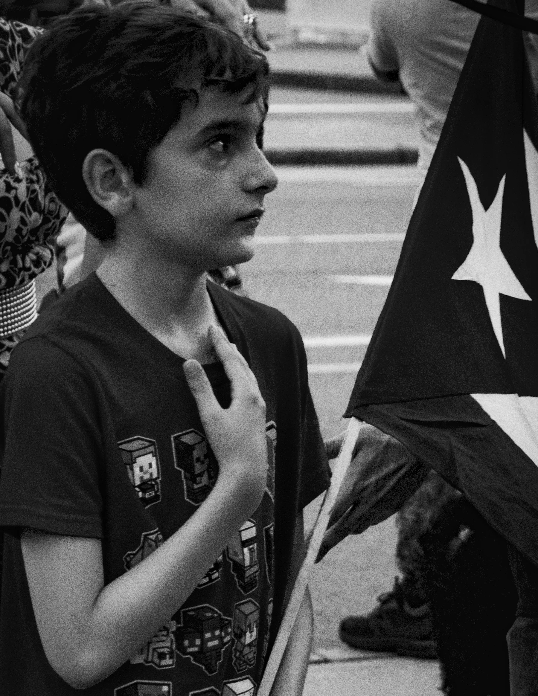 Cuba solidarity protest, upstate New York