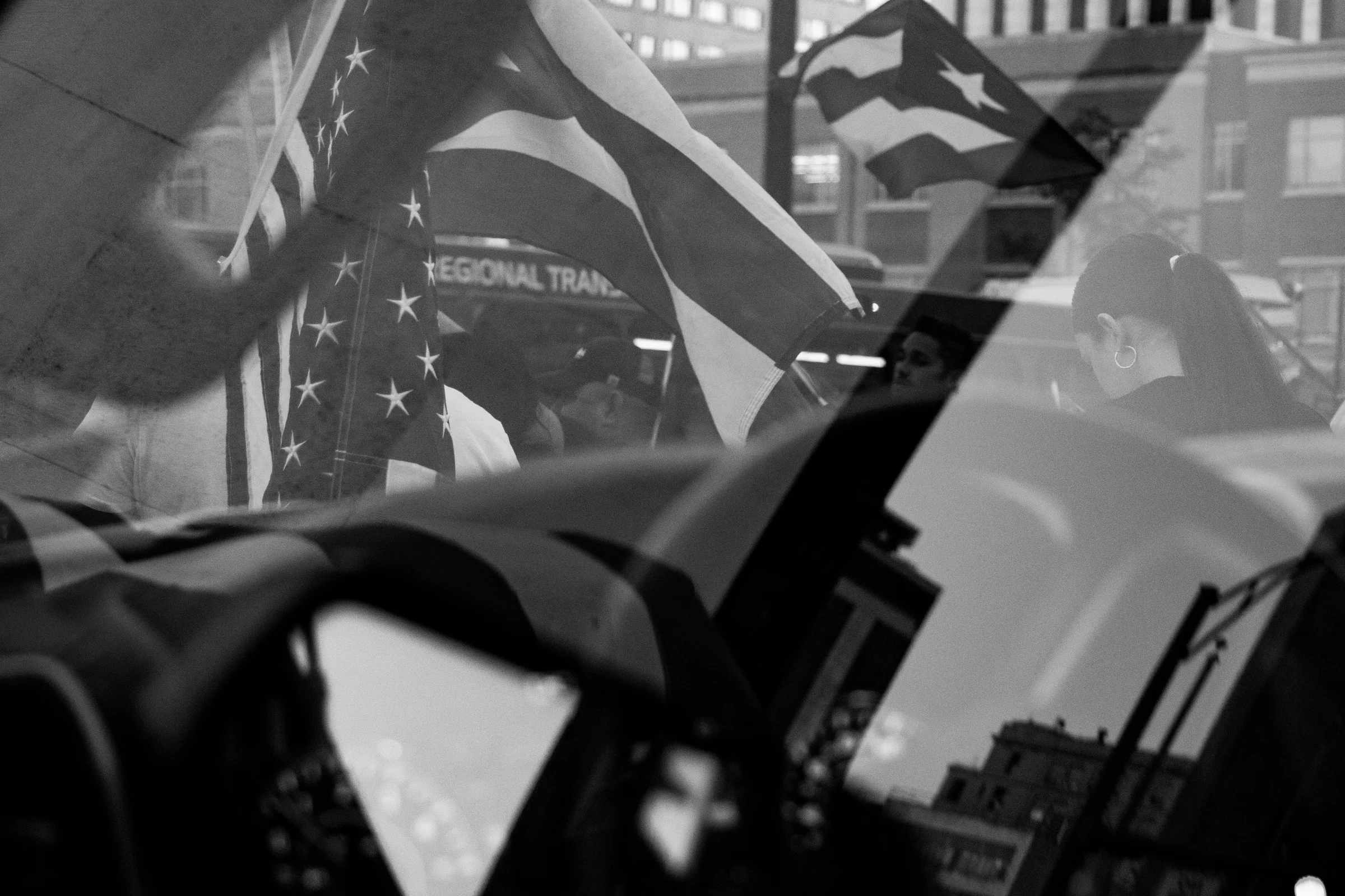 Cuba solidarity protest, upstate New York