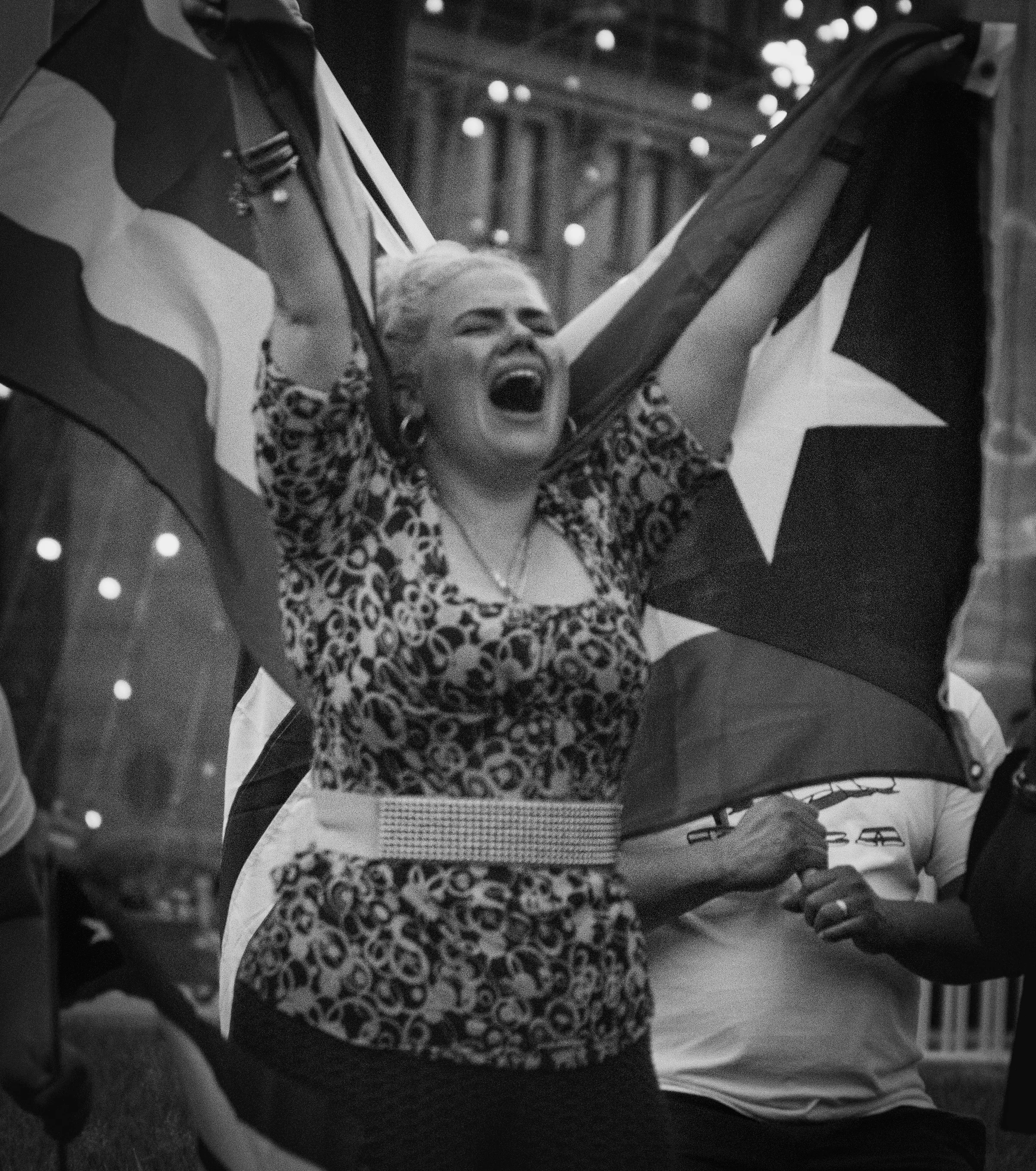 Cuba solidarity protest, upstate New York
